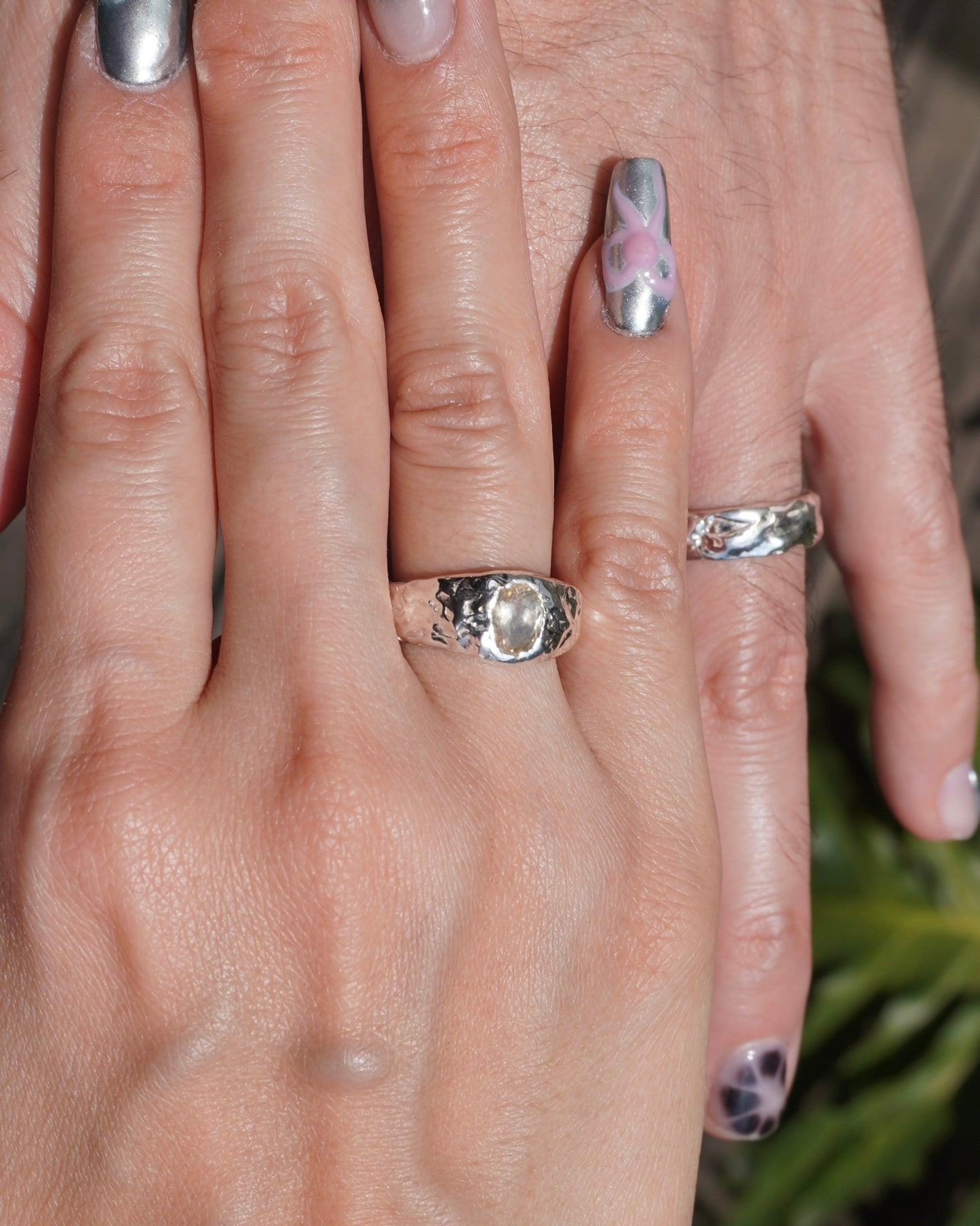 custom sterling silver engagement ring