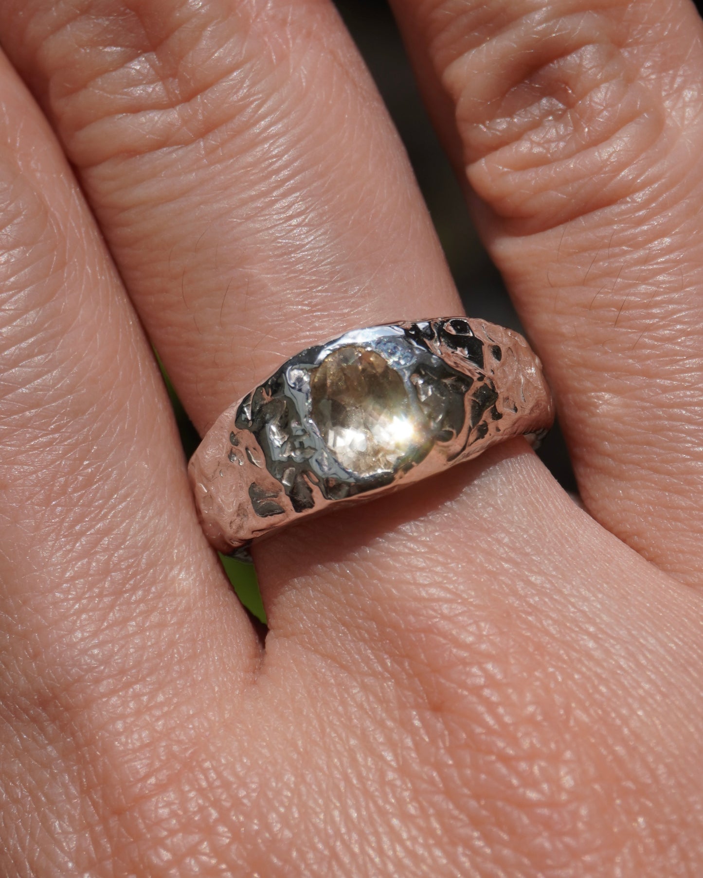 custom sterling silver engagement ring