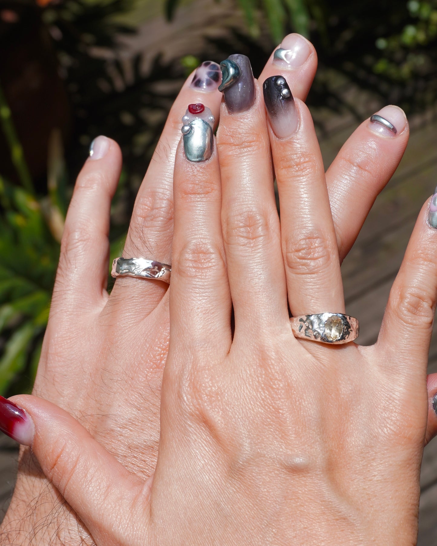 custom sterling silver engagement ring