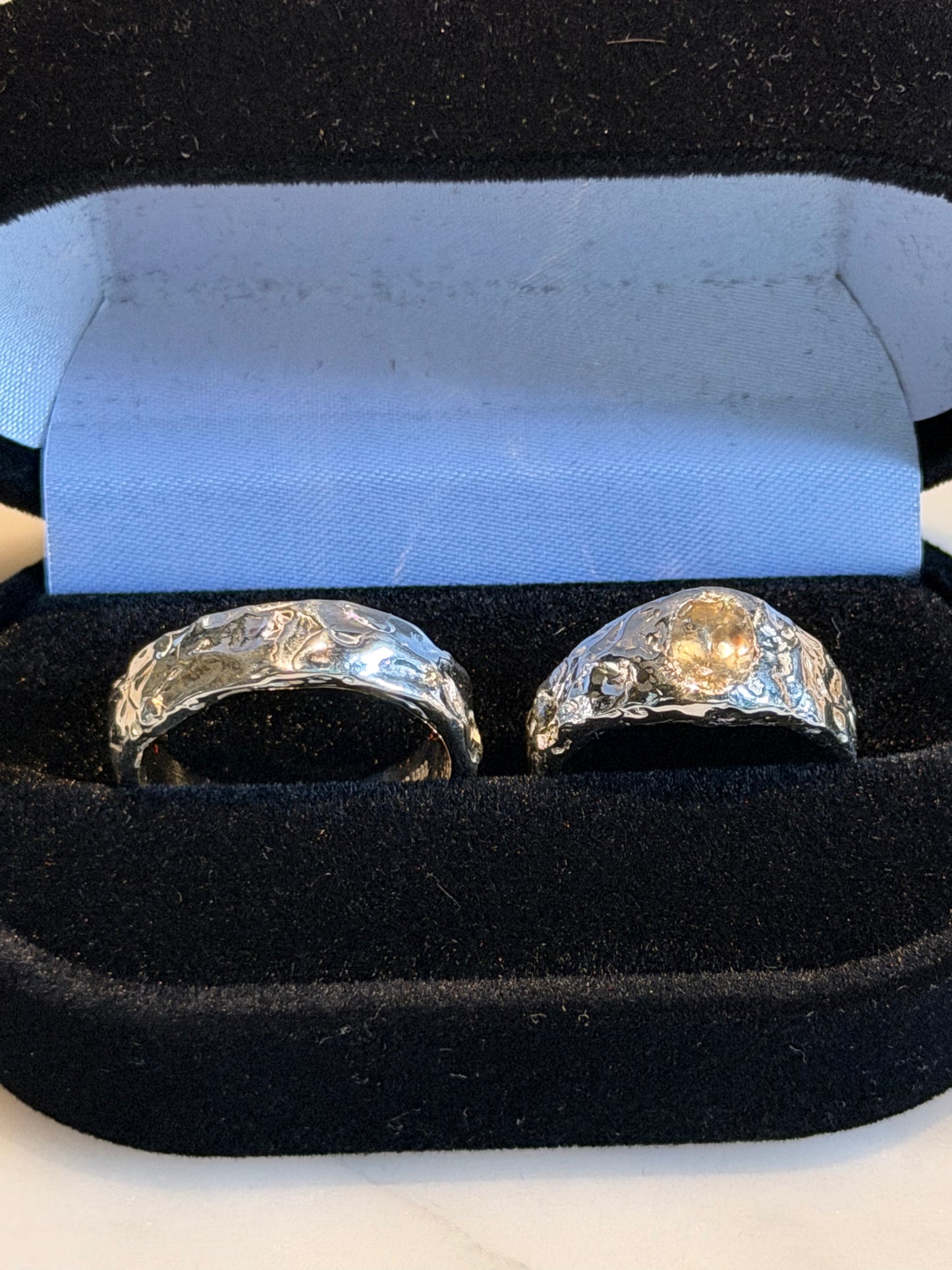 custom sterling silver engagement ring